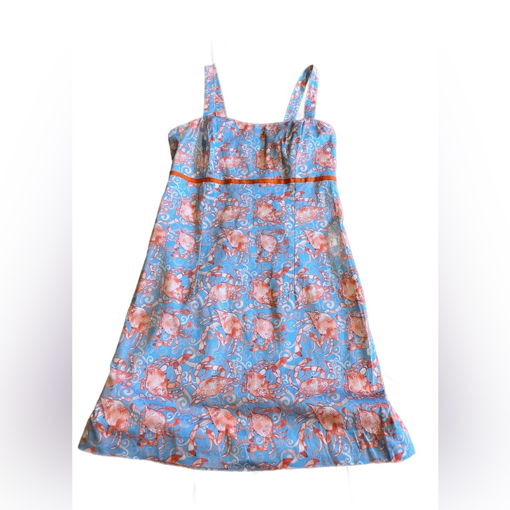 Kaeli‎ Smith mini dress Size Small in blue and orange.